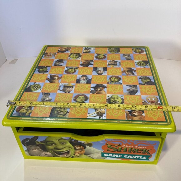 Dreamworks Shrek Game Castle Wooden Board Drawer With 8 Games + Box 2006 - Picture 6 of 16